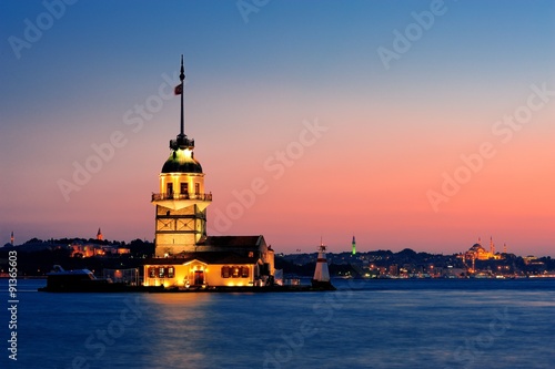 Maiden Tower in magical evening