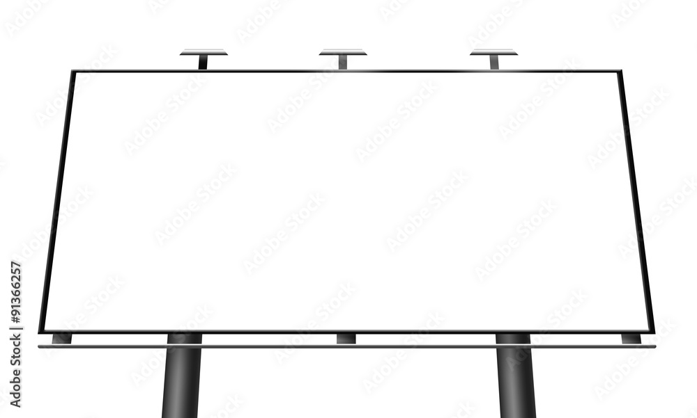 Blank billboard isolated on white background Blank billboard isolated on white background