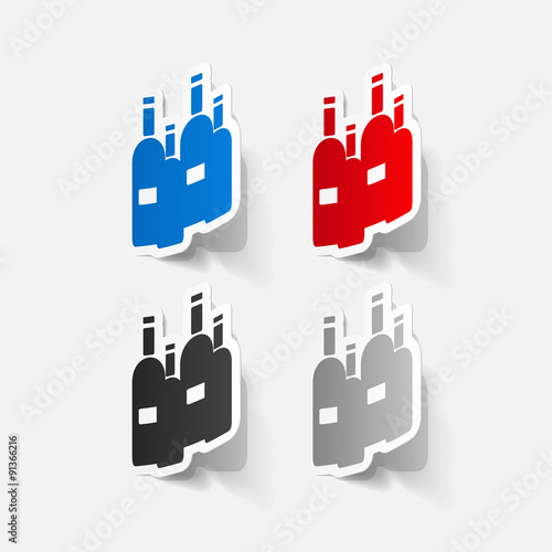paper sticker: wine bottles