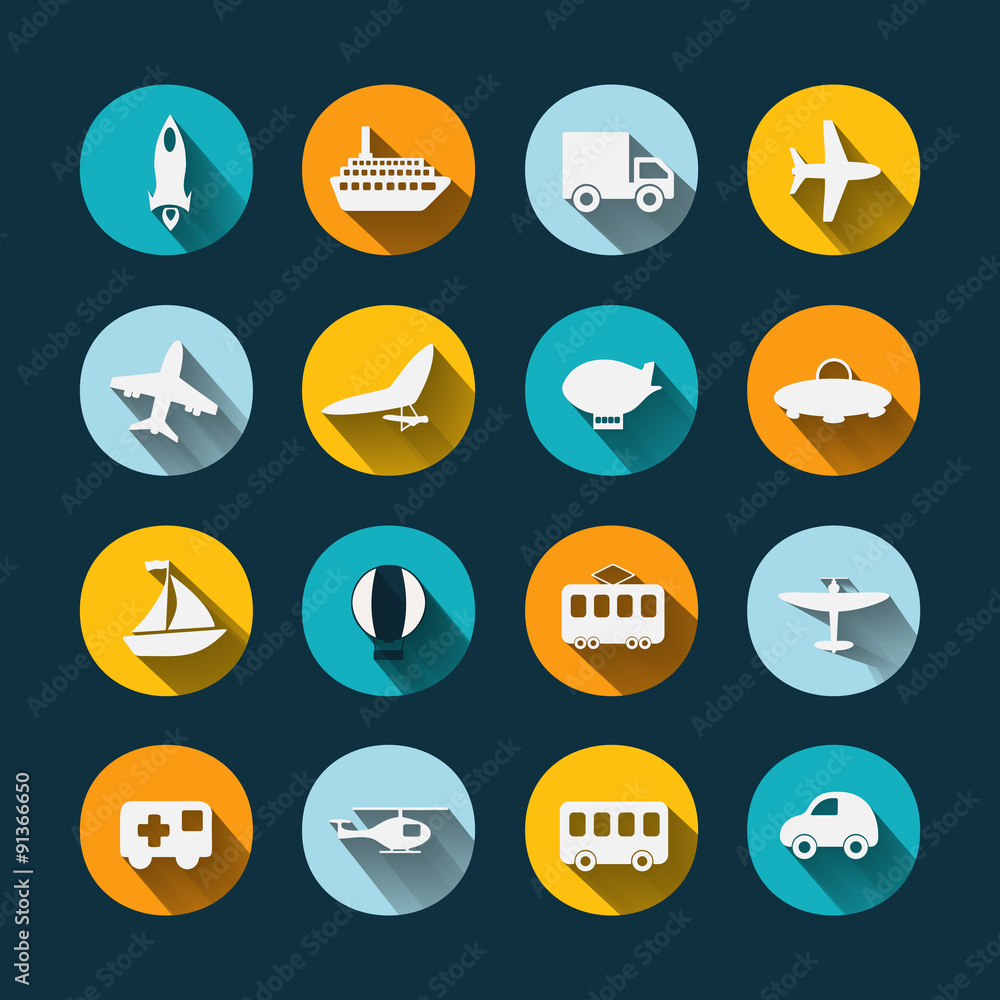 Paper clipped sticker: transport Set Paper clipped sticker: transport Set