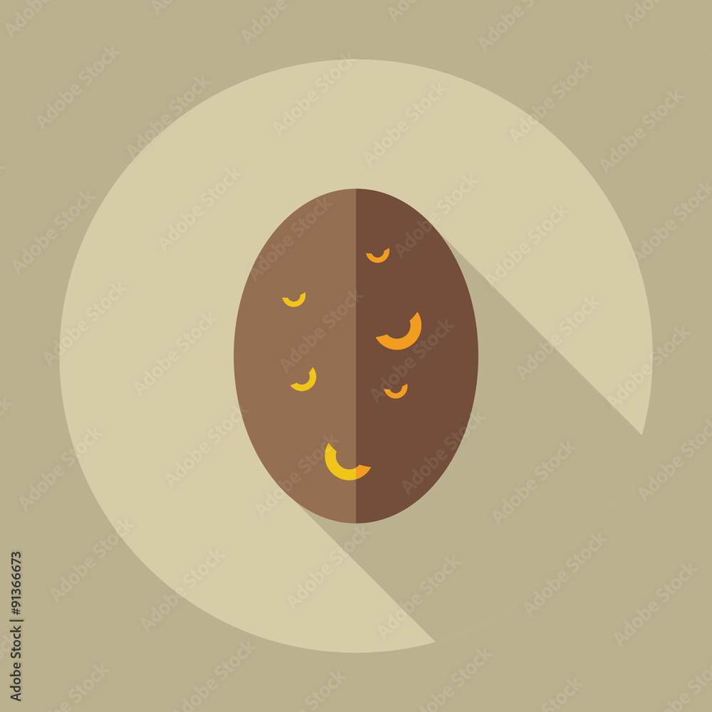 Flat modern design with shadow icons potatoes Flat modern design with shadow icons potatoes