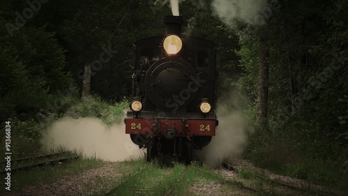 Vintage steam locomotive.
