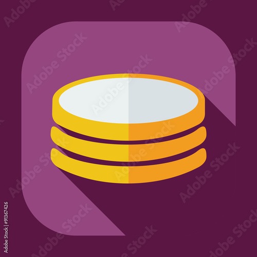 Flat concept, set modern design with shadow marketing sales