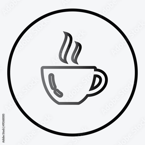  Simplistic coffee cup icon vector