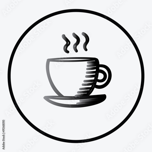  Simplistic coffee cup icon vector