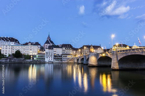 View on Basel in Switzerland in the morning