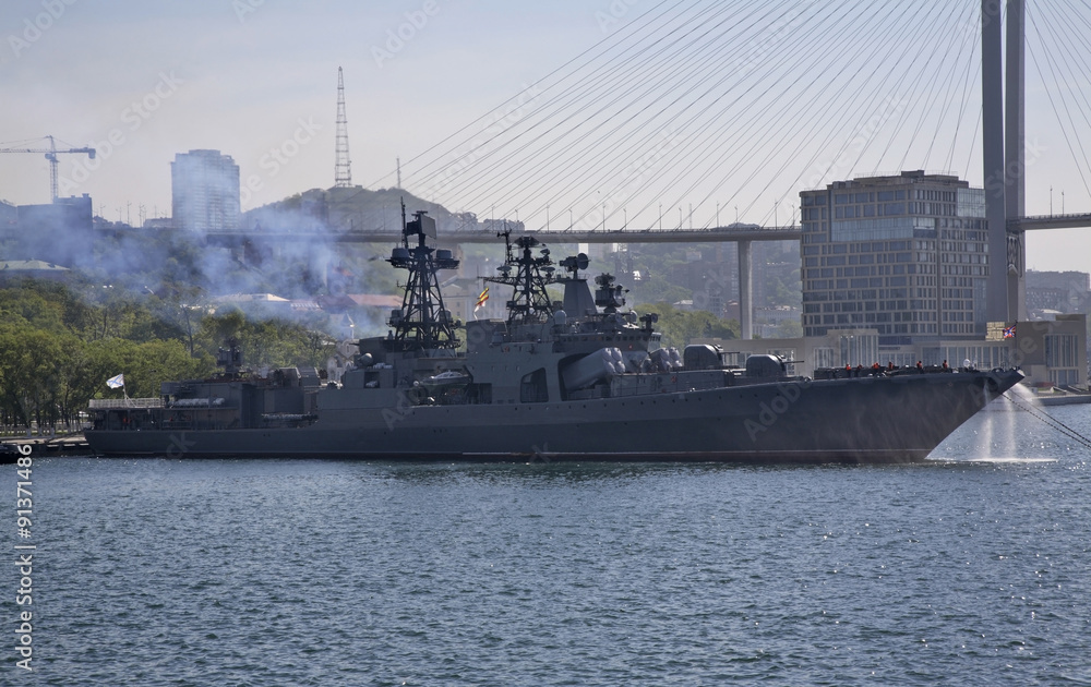 Warship in Vladivostok. Russia