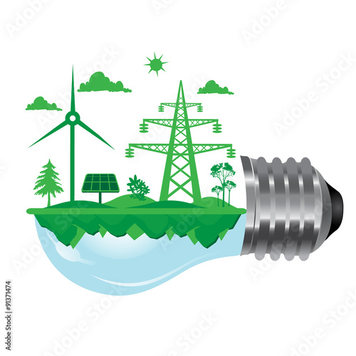 eco concept, renewable energy, sustainable development, vector illustration in flat design for web sites, Infographic design, apps