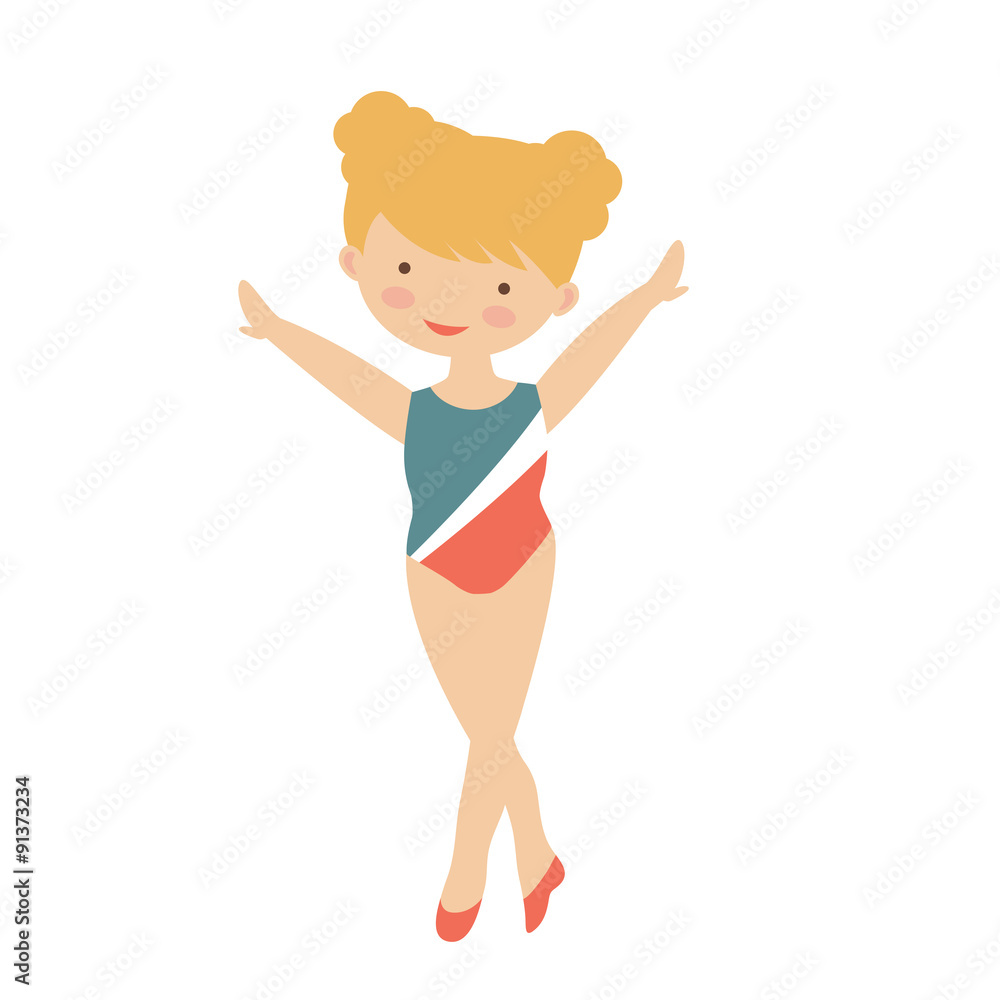 Little gymnast girl character