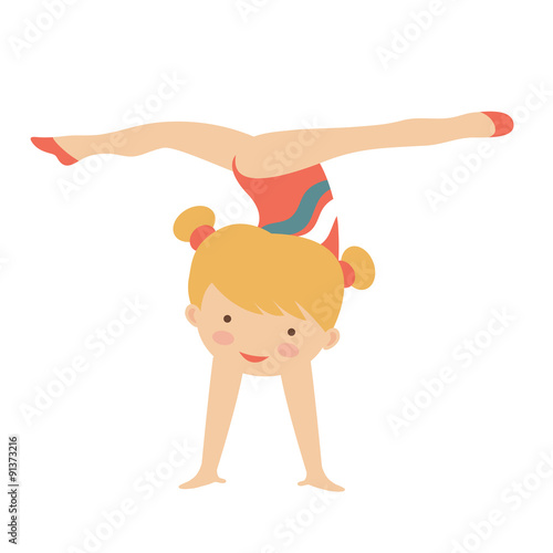 Little gymnast girl character