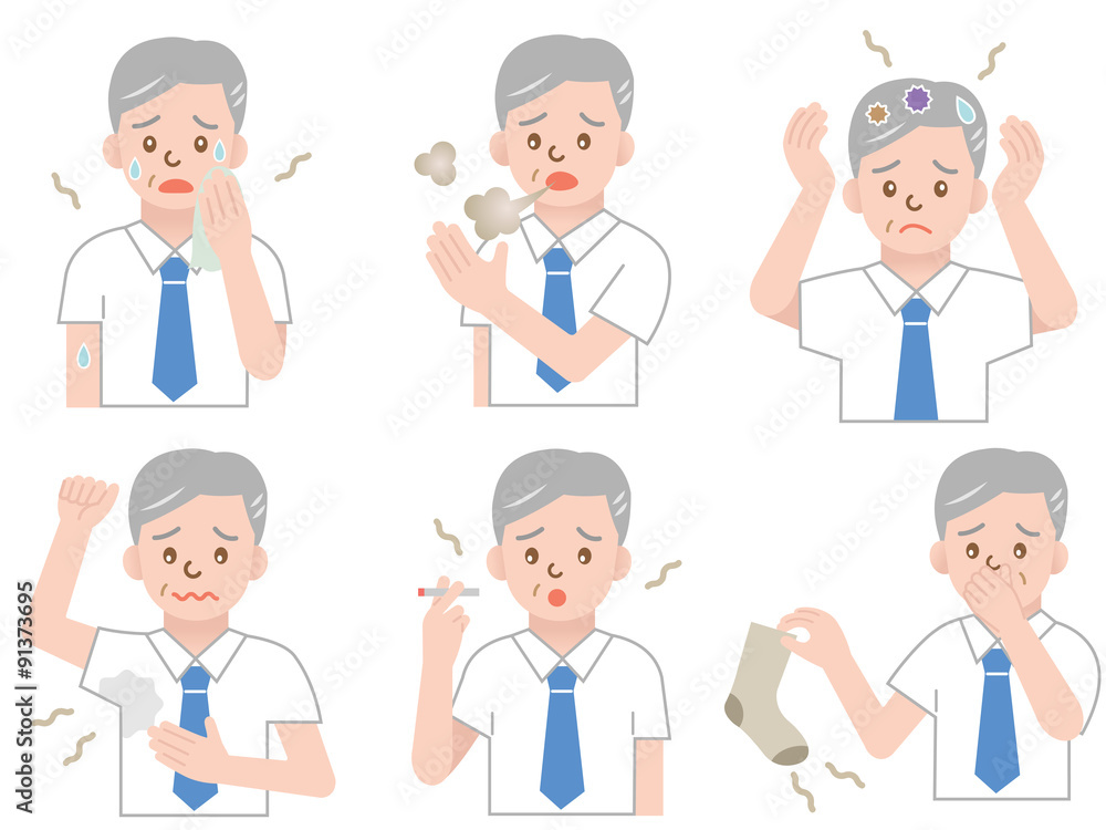 体臭の気になる中高年ビジネスマン