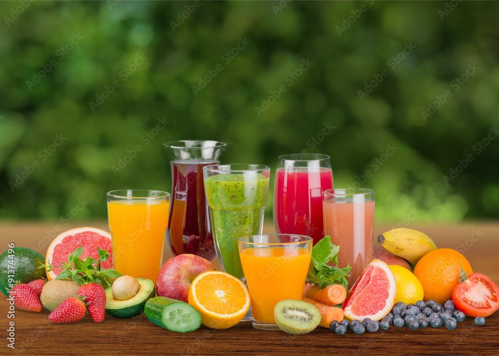 Fototapeta premium Fruit drinks.