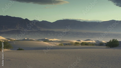 Dunes 002: A soft desert wind blows over Death Valley sand dunes (Loop).