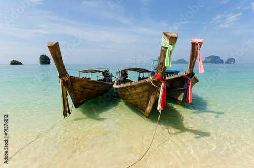 Traditional long tail boat in Southern Thailand © sundaemorning