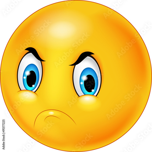 Angry emoticon cartoon 