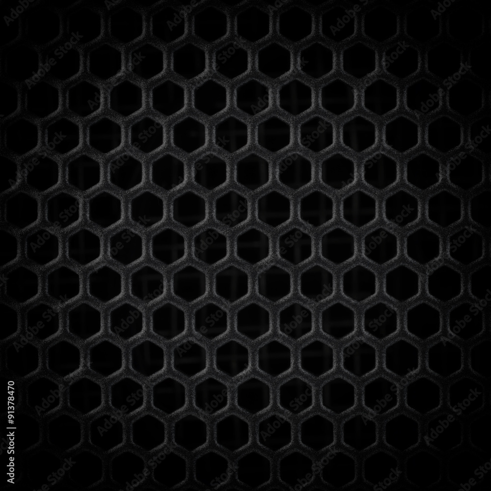 Abstract Steel or Metal Textured Pattern with Hexagonal Cells As Background Abstract Steel or Metal Textured Pattern with Hexagonal Cells As Background