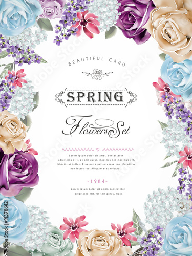 wonderful floral poster design