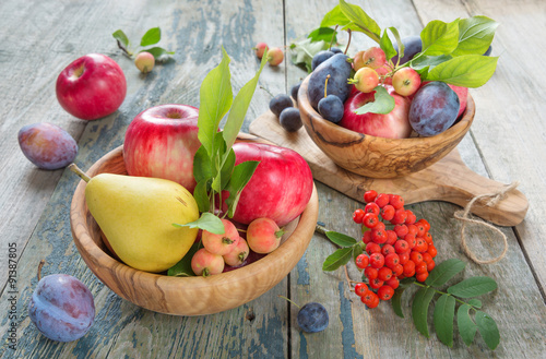 Harvest of different fruits...