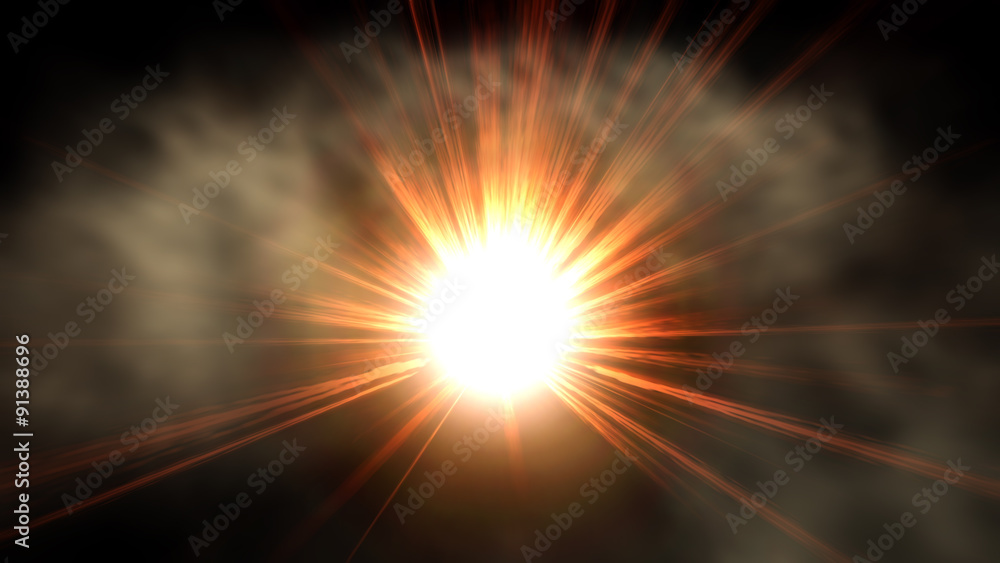 Obraz premium Digital Illustration of an Explosion