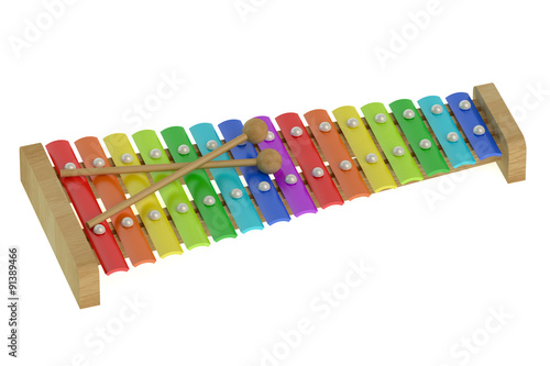 Wooden colorful xylophone