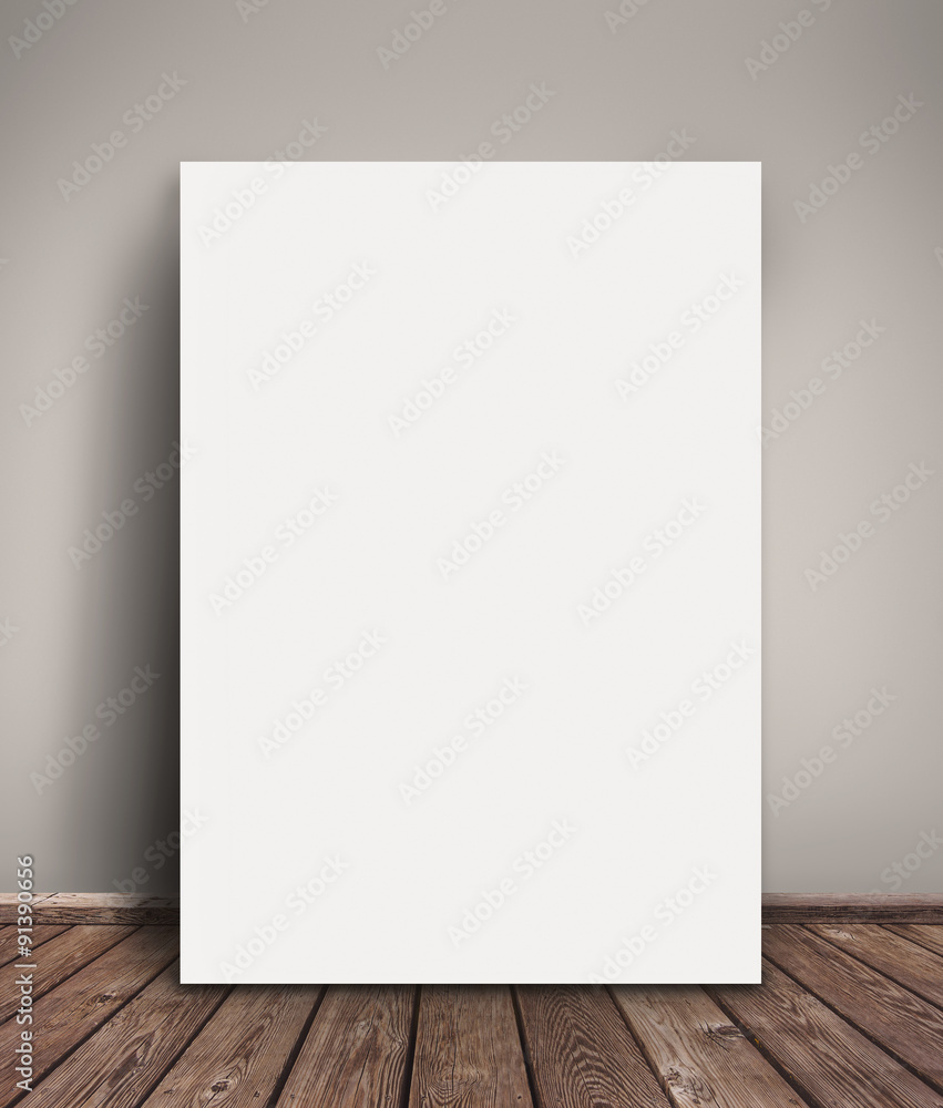 Blank Paper Poster Mock Up Leaning Against Wall Blank Paper Poster Mock Up Leaning Against Wall