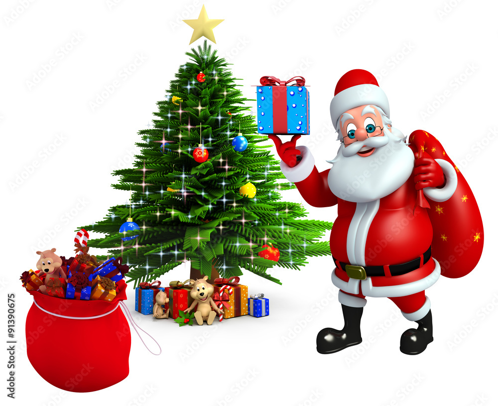 Santa Claus with Christmas tree Santa Claus with Christmas tree