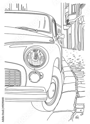 A sketch of the old cars