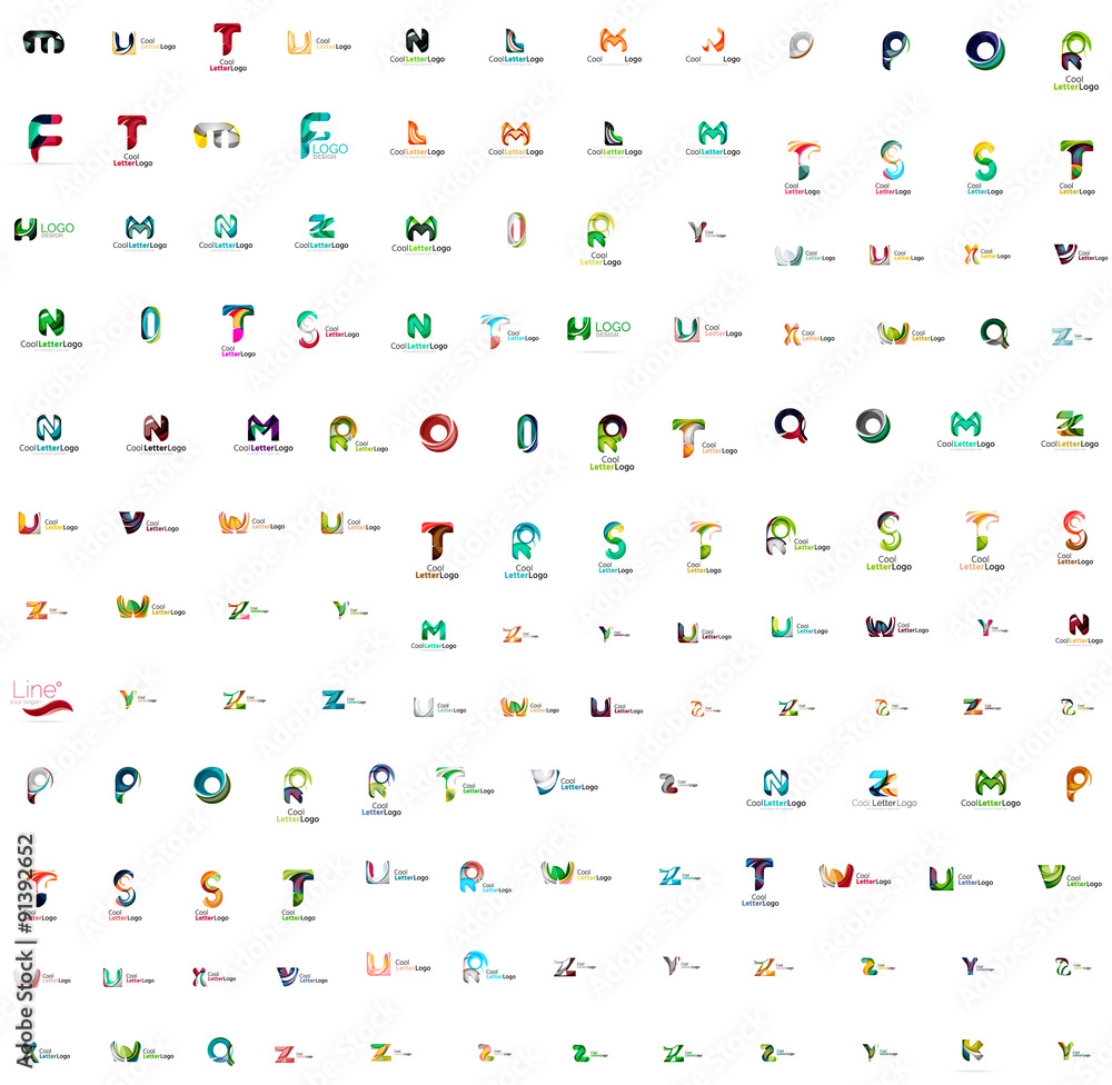 Mega set of letter logos Mega set of letter logos