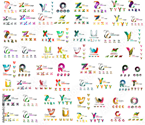 Mega set of letter logos