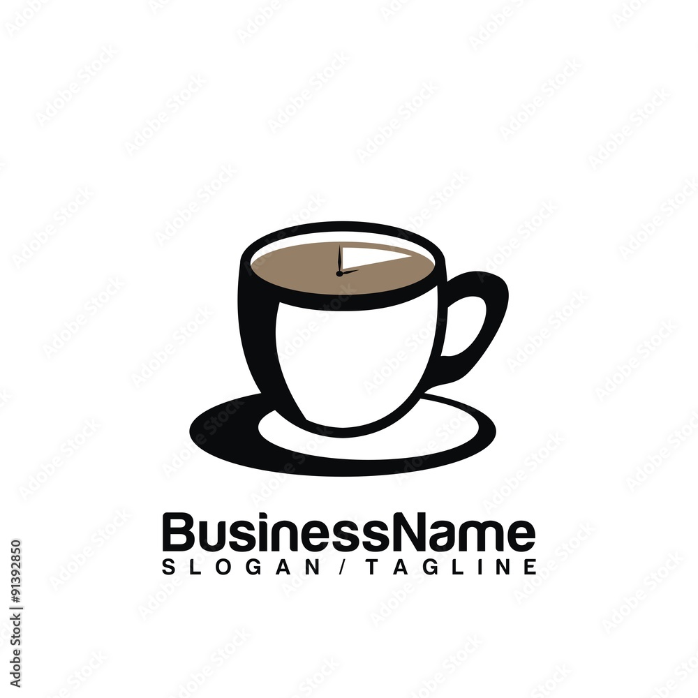 Time Clock vector logo icon Time Clock vector logo icon