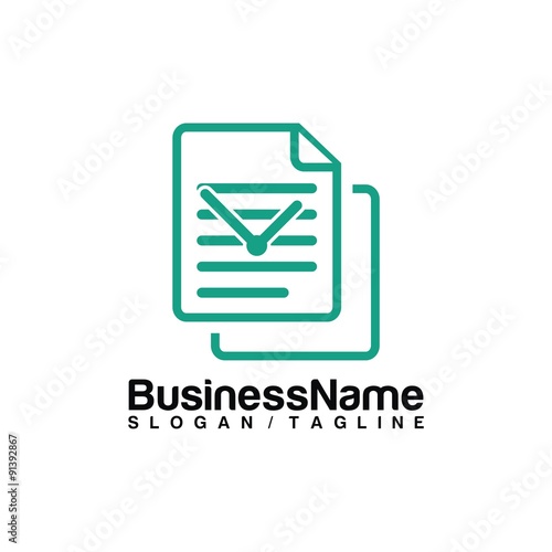 Time Clock vector logo icon