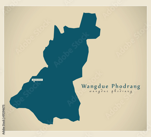 Modern Map - Wangdue Phodrang BT photo