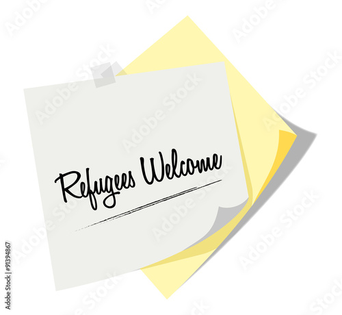 Post it | Notizzettel | Refugees Welcome