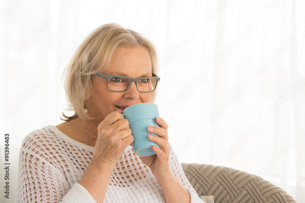 Woman drink coffee