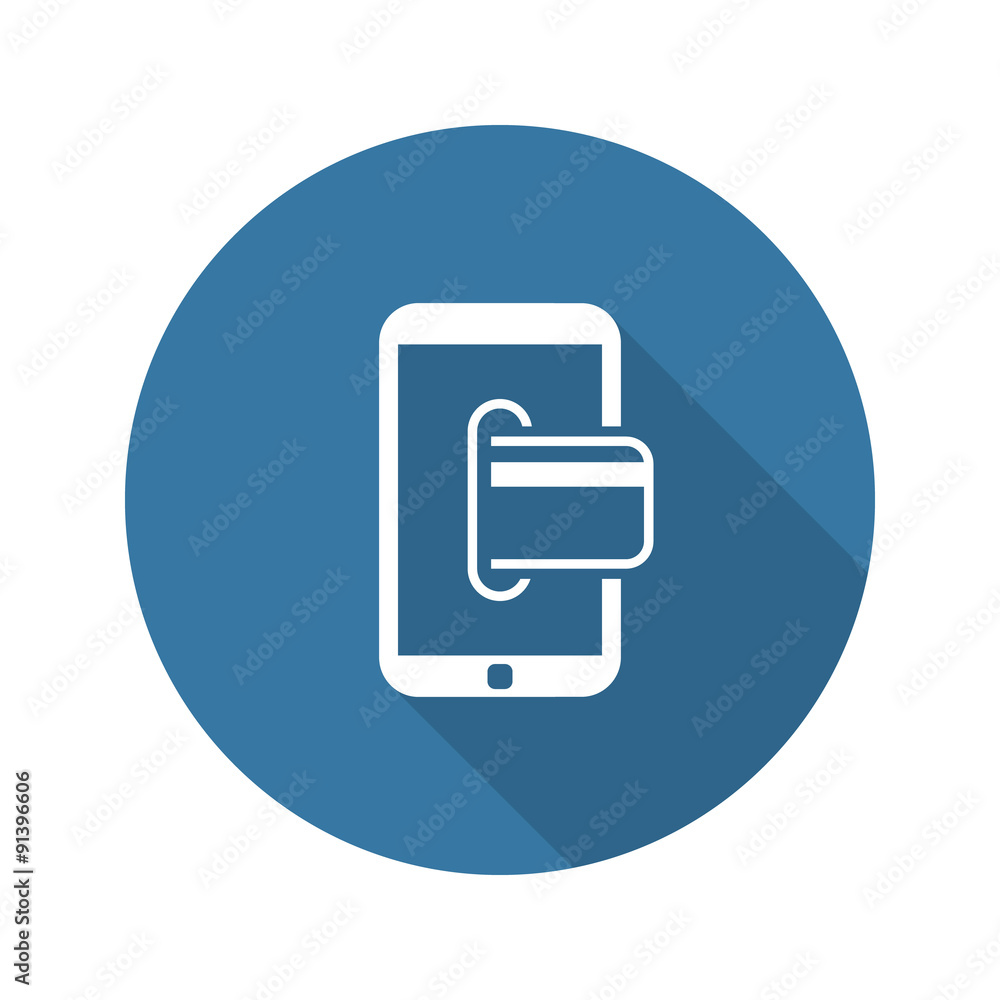 Mobile Banking Icon. Business Concept. Flat Design. Mobile Banking Icon. Business Concept. Flat Design.