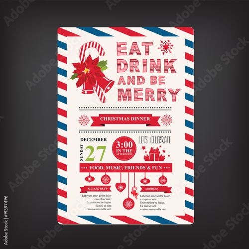 Christmas party menu.