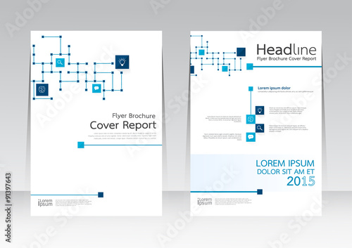 Vector design technology for Cover Report Annual Brochure Flyer Poster in A4 size