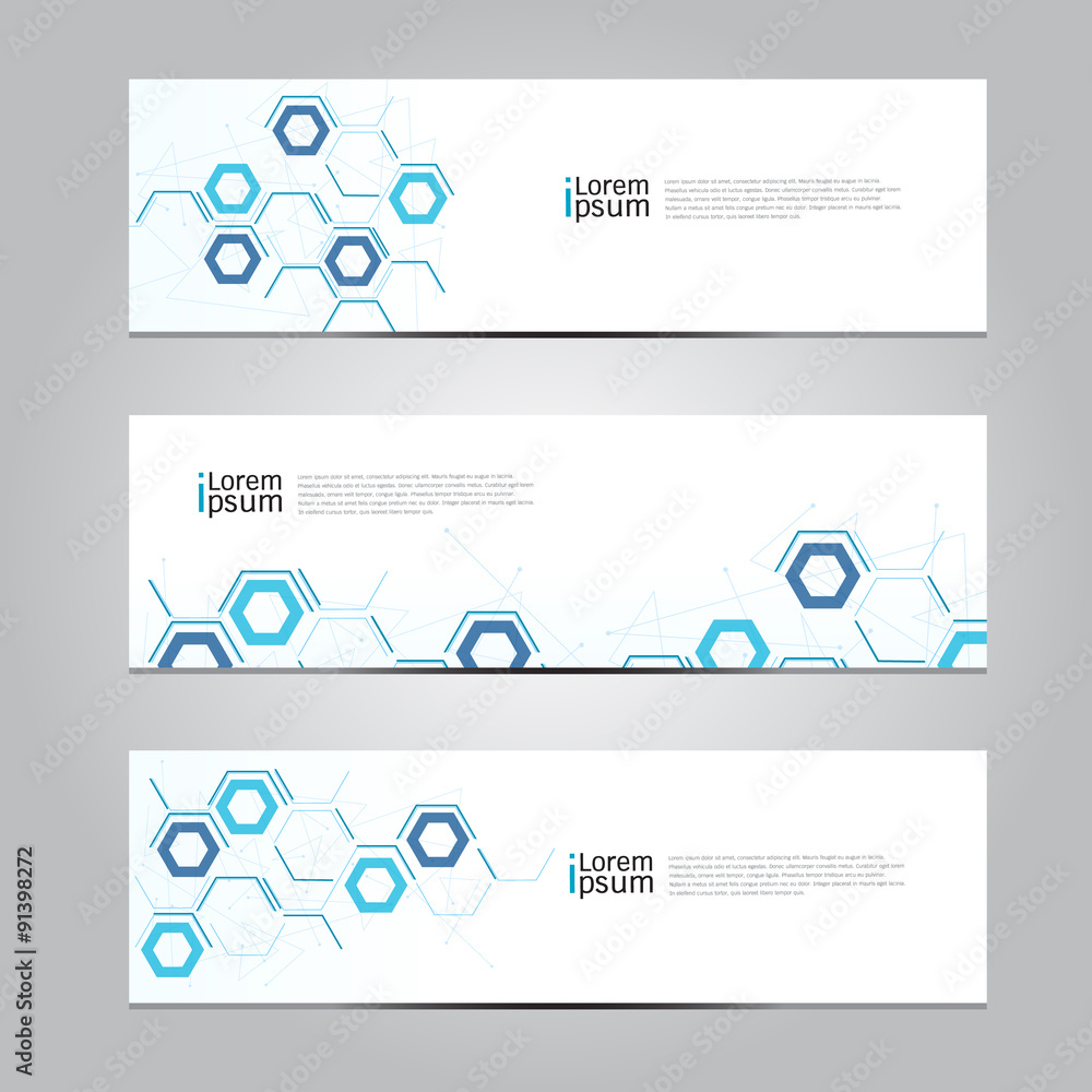 Vector design Banner network technology background.