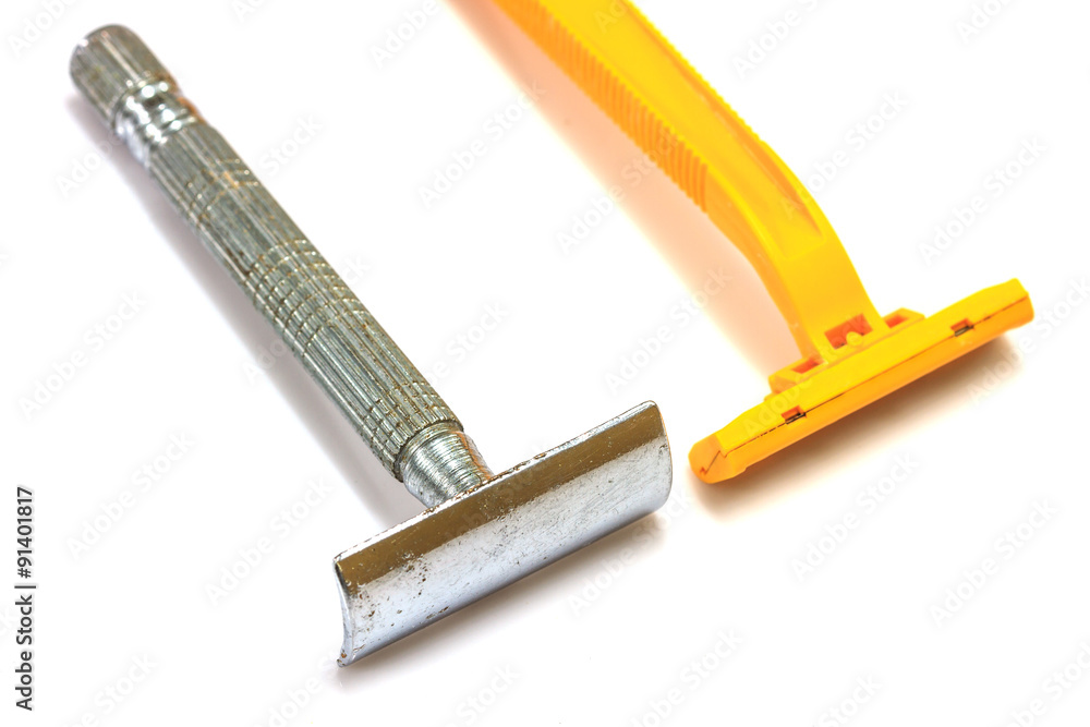 shaving razor on white background shaving razor on white background