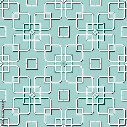 Vector Abstract Seamless Geometric Islamic Wallpaper. 