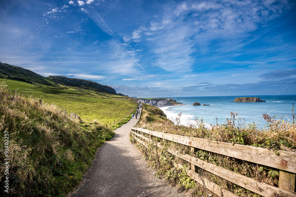 Beautiful coastal landscape in Northern Ireland