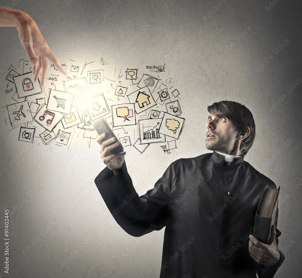Technological priest Stock-Foto | Adobe Stock