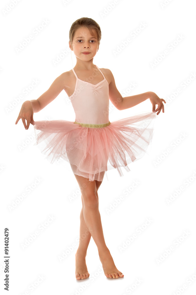 Naklejka premium Cute little gymnast 