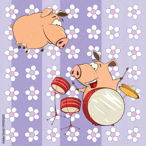 A background with pigs