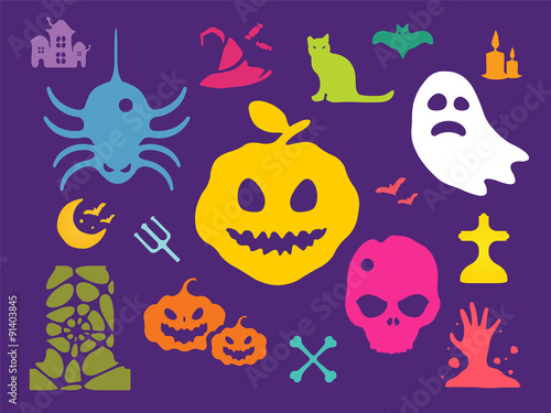 Halloween vector icons set © Vectorvstocker
