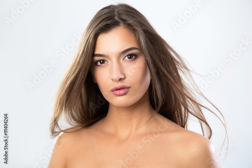 Beautiful face of young woman