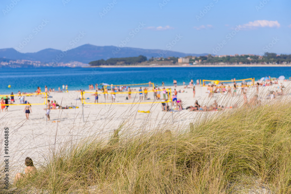 view of the beach on the ocean