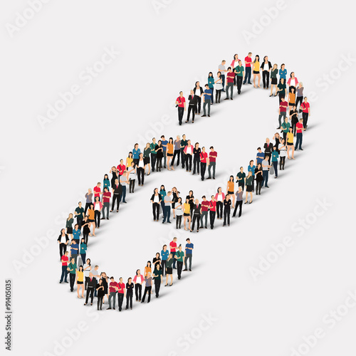 group  people  form  chain link