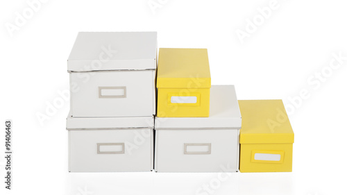 Boxes isolated on white