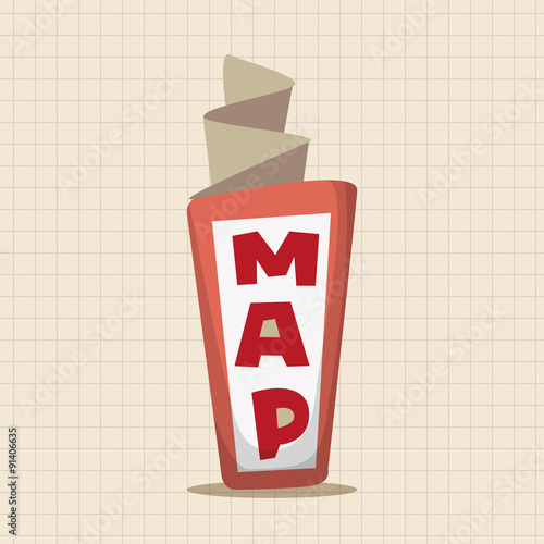 Wallpaper Mural Travel equipment map theme elements Torontodigital.ca